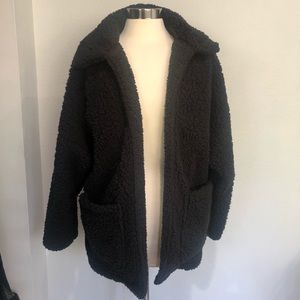 Black Teddy Fuzzy Coat
